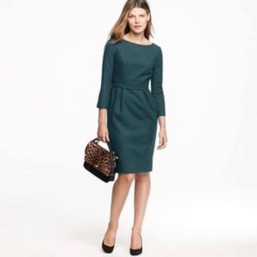 J. Crew Clea Dress in green, women’s size 10 - Picture 2 of 7